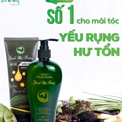 Combo dầu gội & dầu xả Thanh Mộc Hương ngăn rụng tóc kích thích mọc tóc sạch gàu nấm ngứa 350ml