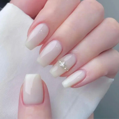 Sơn Gel Màu Thạch Nước Gạo CR Milk White Cao Cấp 15ml Làm Nail Đậm Đặc, Bóng Mượt, Lên Màu Chuẩn Sơn Dirse Trắng Sữa Nhạt Nữ Women