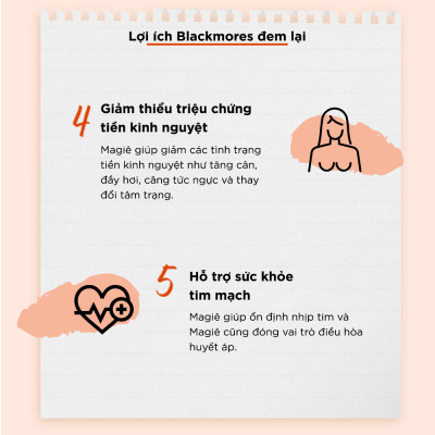 Viên Uống Bổ Sung Magie Hỗ Trợ Cơ Bắp Ngăn Ngừa Chuột Rút Blackmores Bio Magnesium Lọ 100 Viên