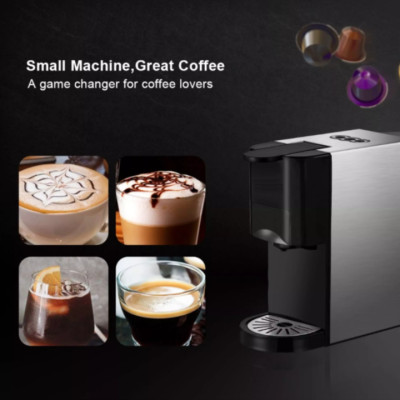 Máy pha cà phê viên nén đa năng 3 trong 1 nhãn hiệu DSP KA3046 Công suất: 1450W Áp suất: 19 Bar - HÀNG NHẬP KHẨU