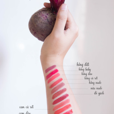 SON KEM GẤC DỀN MẸ KEN MÀU ĐỎ CAM