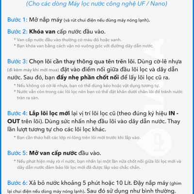 Bộ 4 Lõi Lọc Nước RYO HYUNDAI RP100H, Sediment, Pre-Carbon, UF Membrane Filter, Post Carbon. Nhập Khẩu Hàn Quốc - Hàng Chính Hãng.