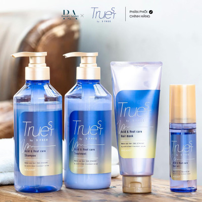 Dầu gội và dầu xả chăm sóc tóc nhiệt TRUEST BY S FREE Acid&Heat Care