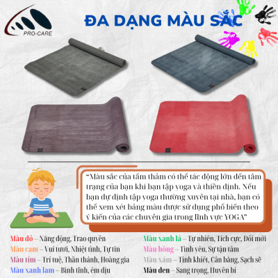 Thảm Yoga Siêu Mỏng 1.5mm ProLite PRO-CARE Cao Su Thiên Nhiên, Có Thể Gấp Gọn - Tặng Túi Đựng Thảm