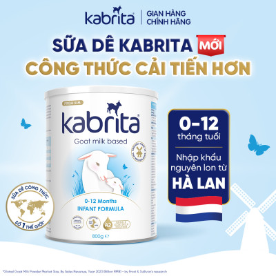 [Phiên bản mới] Combo 3 lon Sữa dê Kabrita số 1 cho trẻ từ 0 -12 tháng - Lon 800g