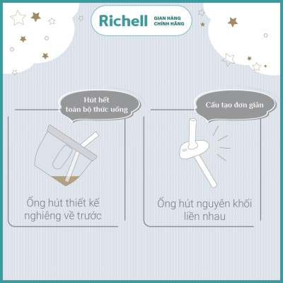 Bộ cốc tập uống 3 giai đoạn và bình ống hút AXSTARS Richell Nhật Bản chống sặc cho bé từ 6 tháng | Baby
