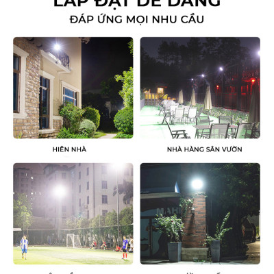 Đèn Led Năng Lượng Mặt Trời Siêu Sáng 50W CHÍNH HÃNG- LK SOLAR TGD-9950, Sử dụng 100% năng lượng mặt trời, dễ dàng lắp đặt ngoài sân vườn, trong nhà, nhà xưởng, trang trại, cảm biến ánh sáng, có remote điều khiển từ xa