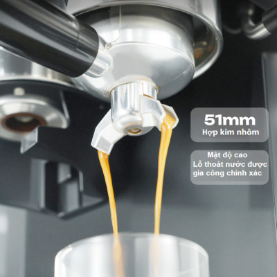 Máy pha và xay cà phê bán tự động 3 trong 1 Espresso, Cappuccino, Latte. Kết hợp 20 chế độ xay. Thương hiệu Mỹ cao cấp HiBREW - H20. HÀNG CHÍNH HÃNG