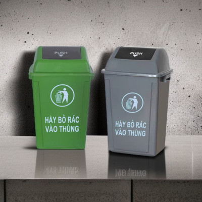Thùng rác lật 60Lcông nghiệp 60L bền bỉ, chịu lực tốt, chống va đập và ăn mòn hóa chất.