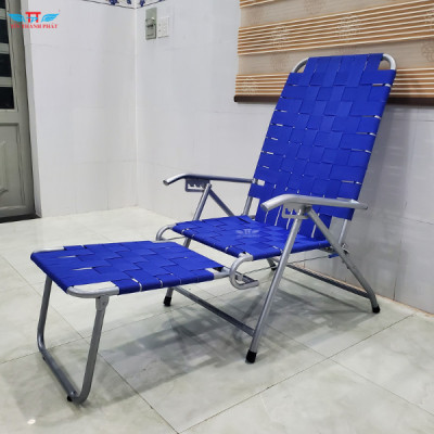 Ghế Bố Có Gác Chân Thép Tín Thành Phát Chắc chắn, bền bỉ, gấp gọn tiện lợi, thoáng khí, dễ sử dụng
