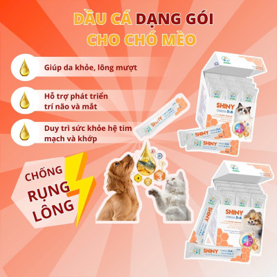 BOSSEN - SHINY for Cat Bổ sung Vitamin và Acid béo Thiết Yếu cho Mèo - Hộp nguyên 20 gói 2ml