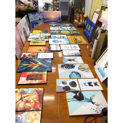 Tranh Treo Tường TRÁNG GƯƠNG Pha Lê Phòng Khách Cao Cấp Bền - Bóng - Đẹp 