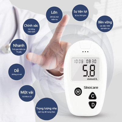 Combo 50 Que Thử Đường Huyết Safe-Accu & 50 Kim Chích Máu Chuẩn Chính Hãng Sinocare, Date Xa