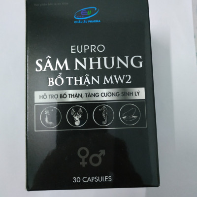 Sâm Nhung Bổ Thận Mw2 - Khỏi Lo Vấn Đề Sinh Lý - Dùng Cho Cả Nam Và Nữ - Tiêu Chuẩn Châu Âu - Lọ 30 Viên