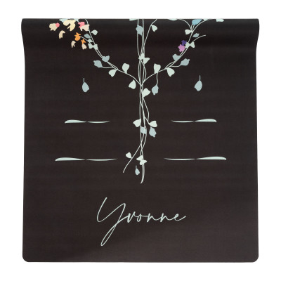 Thảm tập yoga du lịch cao cấp chính hãng Yvonne dày 1,5mm gấp gọn, bề mặt nhám, siêu bám, ưa mồ hôi, dễ vệ sinh, chất liệu cao su tự nhiên, kích thước 183cm x 66cm, nặng 1,2kg, foldable travel yoga mat with best grip,  anti-slipping surface