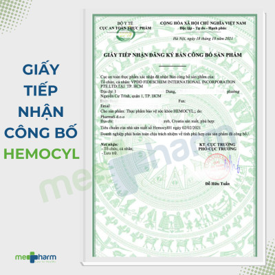 Hemocyl-TPBVSK: Giải pháp đột phá trong quản lý bệnh trĩ mà không cần phẫu thuật-Hỗ trợ cải thiện triệu chứng: đau rát, ngứa, chảy máu khi đi ngoài do trĩ. Ức chế sự phát triển vi sinh vật giúp hỗ trợ cải thiện nguy cơ nhiễm trùng thứ phát tại búi trĩ.