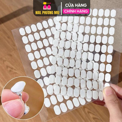 Keo Cắt Sẵn Dán Đế Móng Giả 100 Miếng/tờ, Băng Dính Móng Tay 2 Mặt Gắn Đầu Móng Tay Vào Đế Móng Mẫu Trưng Bày Nailbox Nữ Women dụng cụ nail box