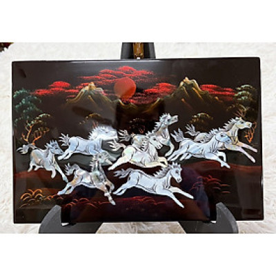 Tranh sơn mài cẩn ốc xà cừ cao cấp, ốc chìm, hàng xuất khẩu size 20x30 cm treo tường, trang trí nhà cửa,...