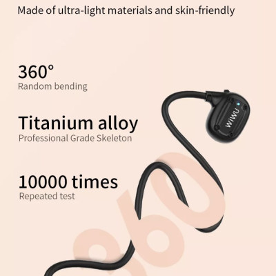 Tai Nghe Không Dây Thể Thao Wiwu Marathon SE Dành Cho Các Thiết Bị Có Bluetooth Chất Lượng Âm Thanh Cao, Uốn Cong 360 Độ - Hàng Chính Hãng