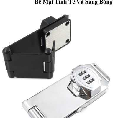 Chốt Khoá Mật Khẩu Khóa Cửa Tủ Kệ Ngăn Kéo Hộc Bàn KUNBE Chốt Lật Khóa Số Loại 3 Khúc