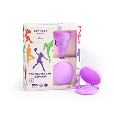 Cốc nguyệt san gấp gọn Z Cup cỡ S (15ml) Cup Yess chính hãng, an toàn, nhỏ gọn, siêu tiện lợi