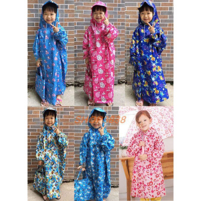 Áo mưa bít trẻ em  cho bé trai vá bé gái từ  1 -  10 tuổi ,  áo mưa trùm toàn thân ,  vải dù chống thấm , họa tiết hoạt hình xinh xắn kèm túi đựng dễ thương , giao màu ngẫu nhiên