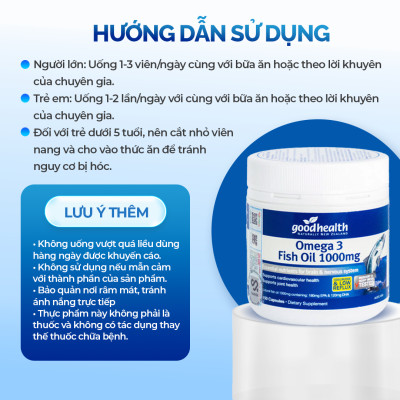 Thực phẩm chức năng Goodhealth Omega 3 Fish Oil 1000mg (150 Viên) - Nhập khẩu New Zealand