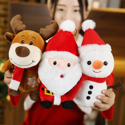 Thú nhồi bông ông già Noel, bà già Noel, người tuyết đáng yêu - Size 22cm - Quà tặng Noel đón giáng sinh vui vẻ.