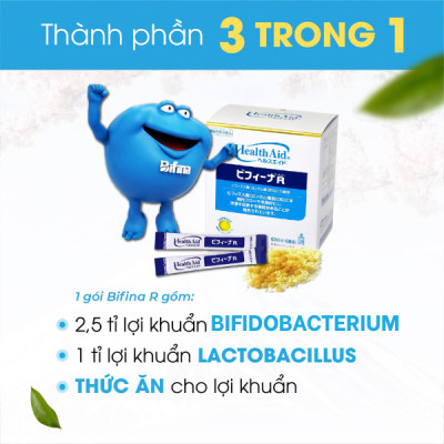 Thực Phẩm Chức Năng Men Vi Sinh Bifina Nhật Bản hỗ trợ điều trị viêm đại tràng 20 gói