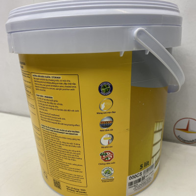 Sơn nước Toa 4 Season Top Silk dễ lau chùi nội thất màu xanh lá 7658 _5L