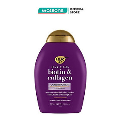 Dầu Xả OGX Thick & Full Bổ Sung Biotin & Collagen Cho Tóc 385ml