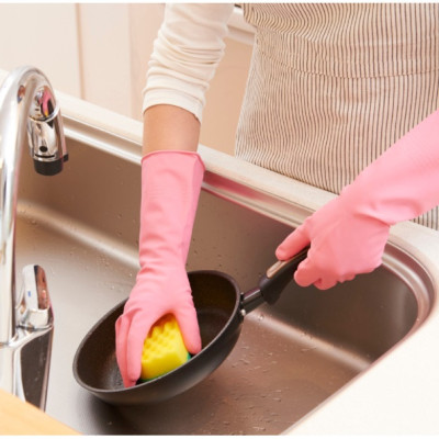 Găng tay cao su tự nhiên Towa Made in Japan (Hồng 762#)