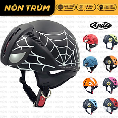 Mũ bảo hiểm xe máy trẻ em Andes 181S có kính âm an toàn cho trẻ có vòng đầu từ 48-51cm