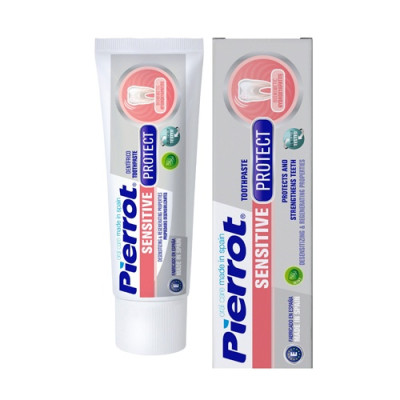 [ Mua 2 tặng 1 bàn chải ] Kem đánh răng giảm ê buốt Pierrot Sensitive bảo vệ men răng, ngừa sâu răng 75ML