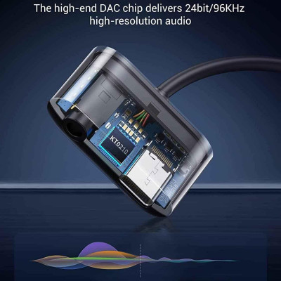 Ugreen UG80897CM397TK 15CM Cáp chuyển đổi USB-A sang USB-C audio + 3.5mm audio Màu Đen - HÀNG CHÍNH HÃNG