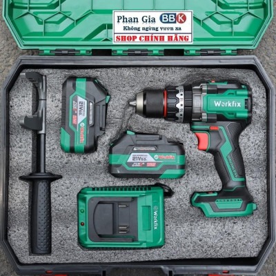 Máy Khoan pin 3 chức năng WORKFIX 160N (WF-ID160AK) Không chổi than, Có AnTi-Kick Back , Bảo hành chính hãƞg.