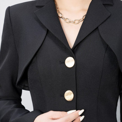 Set áo blazer & chân váy xòe Fiato thiết kế cao cấp WHITE CHIC