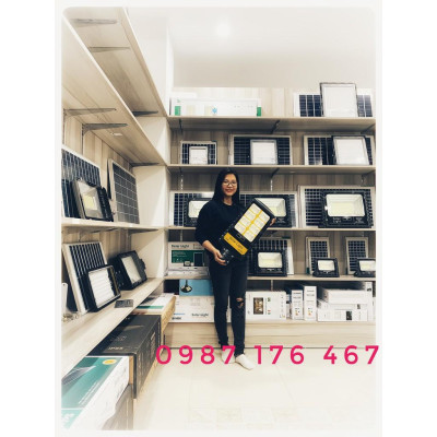 Đèn Pha Năng Lượng Mặt Trời JinDian mã JD-8825L Công Suất 25W -Khung Nhôm, Chip Led "SMD" 