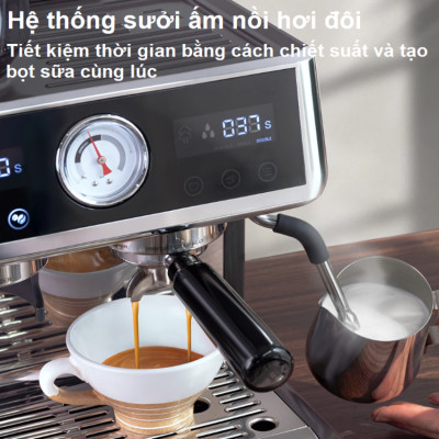 Máy pha cà phê Espresso HiBREW H7A chuyên nghiệp 3 in 1 Thương hiệu Mỹ cao cấp Công Suất 3000W, Dung tích 2,8 lít, Áp suất 20 bars - Bảo hành 12 Tháng, Hàng chính hãng