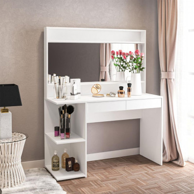 Bàn trang điểm led gương tròn đẹp SMLIFE Muhammad