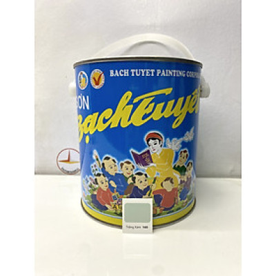 Sơn dầu Bạch Tuyết màu trắng xám 160 3kg