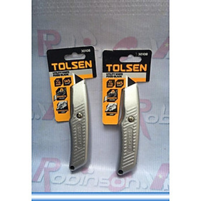 DAO RỌC GiẤY LƯỠI LIỀN CỐ ĐỊNH CÁN NHÔM TOLSEN 30108 - HÀNG CHÍNH HÃNG