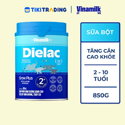 Sữa bột Vinamilk Dielac Grow Plus 2+ Hộp thiếc 850g (Sữa Non)