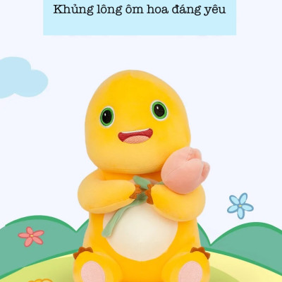 Thú nhồi bông rồng sữa vô tri êm mịn - Size từ 40cm đến 80cm- Quà tặng gấu bông rồng vàng ôm trái tim dễ thương - Gối ôm mềm mịn cho bé.