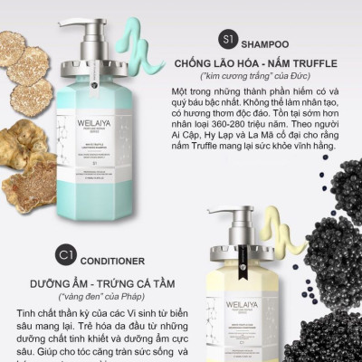 Dầu Xả Phục Hồi Đa Tầng Nấm Truffle Weilaiya - Tặng mini dầu gội gừng