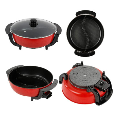 Nồi lẩu điện 2 ngăn Mishio MK112 5L - Hàng chính hãng