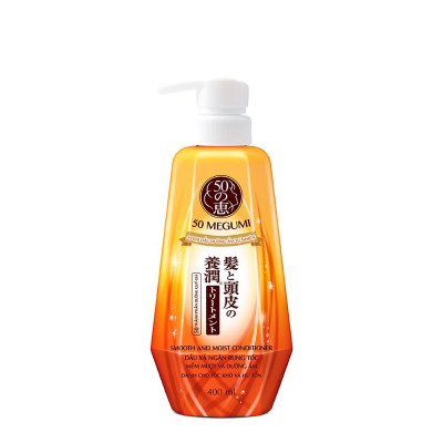 Dầu xả ngăn rụng tóc, dưỡng tóc mềm mượt 50 Megumi Smooth & Moist Conditioner 400ml