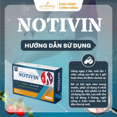 Viên uống Notivin hỗ trợ suy giãn tĩnh mạch mãn tính (30 viên) - Nutramed