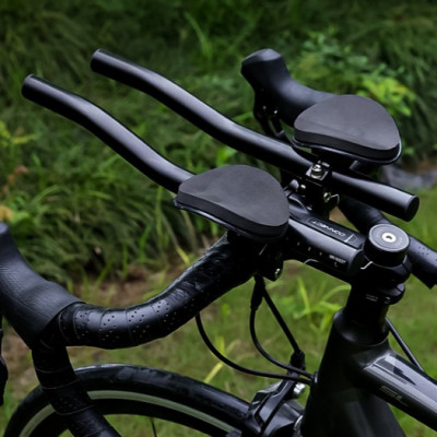 Tay nghỉ xe đạp thể thao gắn ghi đông hợp kim nhôm siêu nhẹ, tay nghỉ carbon 34cm đầy đủ phụ kiện hàng chính hãng