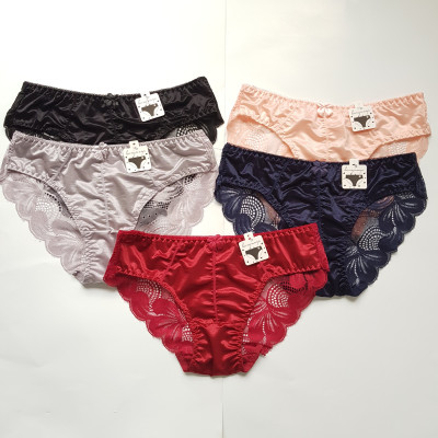 combo 5 chiếc quần lót ren lụa đính nơ phong cách tiểu thư cực xinh